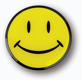 YELLOW SMILING FACE BALL MARKER